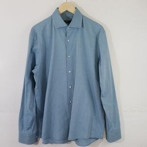 HUGO BOSS Men's Regular Fit Blue Button-Up Shirt